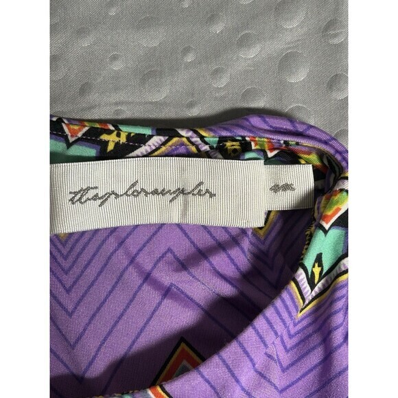 Tbags Los Angeles Zig Zag Print Sleeveless Side Cut Outs M Colorful‎ retro fairy - Picture 7 of 7